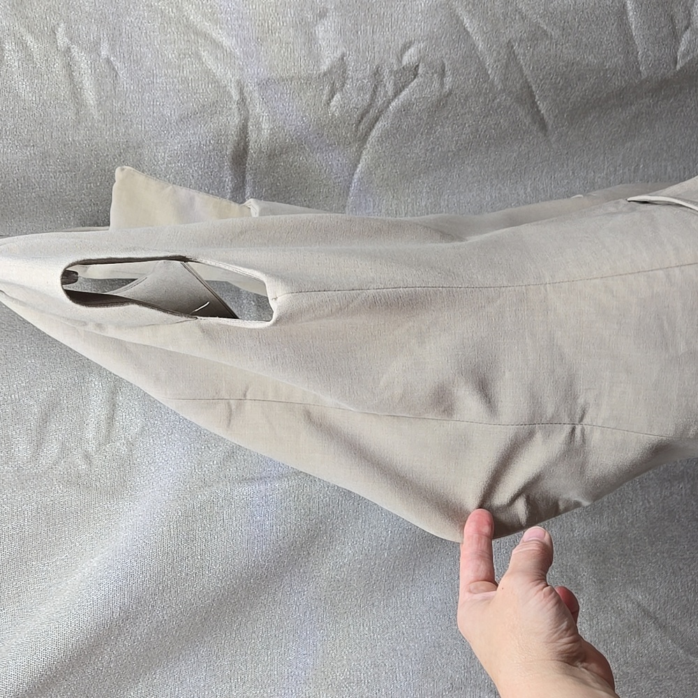 Zara, Mini Dress, Fitted, Cream, Taupe, XS, Fully Lined, Stretch, Polyester - Picture 16 of 16